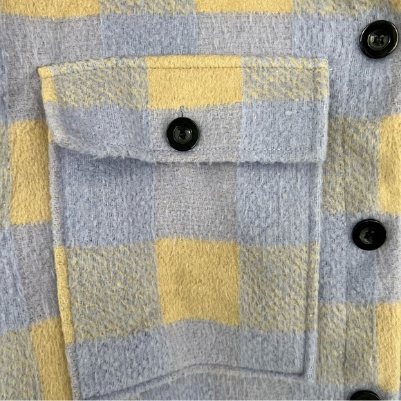 Gingham Button Through Flap Pocket Overcoat - Picture 6 of 14